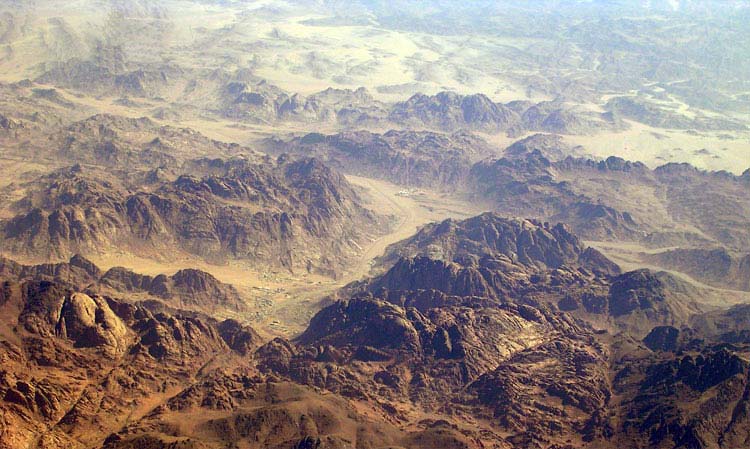 Luftaufnahme die Stadt St. Katharina, Sud Sinai
